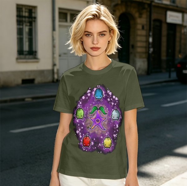 Stardew Valley Junimos and Stardrop Graphic Tee