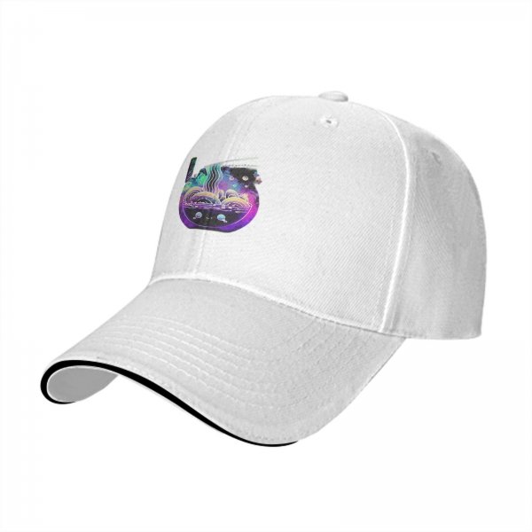 Black Baseball Cap With Galaxy Ramen Bowl Art