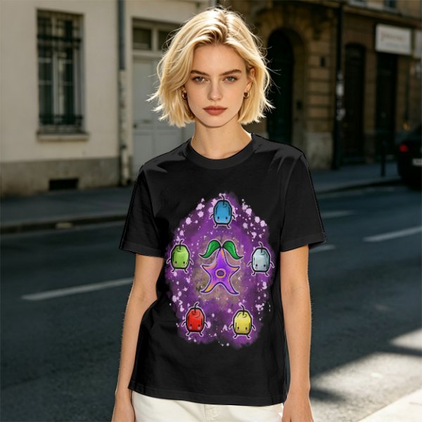 Stardew Valley Junimos and Stardrop Graphic Tee