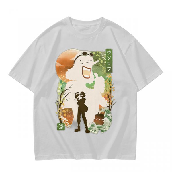 Anime Themed Graphic T-Shirt With Whimsical Character Artwork