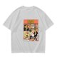 Olive green t-shirt with Yellow Fiction Simpson-style Pulp Fiction dance print