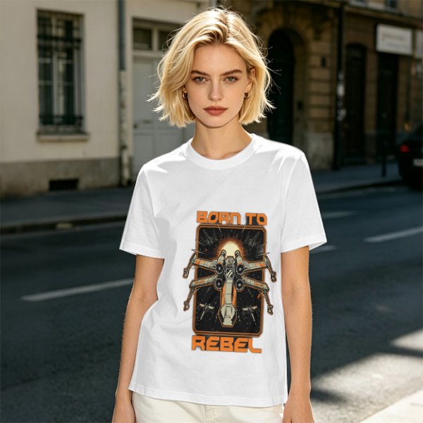 Born To Rebel X-Wing Starfighter Graphic T-Shirt