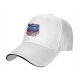 Black baseball cap with psychedelic blue cat graphic design