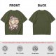 Olive t-shirt with 'More Coffee Less Drama' and moka pot graphic