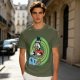 Olive T-Shirt Featuring Scrooge McDuck with Money Bags and Coins