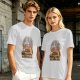 Olive T-Shirt With Sacred Fast Food Combo Graphic Print