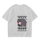 Olive t-shirt with screaming baby hippo and repeated A text