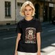 Olive t-shirt with grumpy cat holding boxes and text 'Forget Gifts Give Me A Reason To Live'