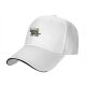 Black baseball cap with cute mushroom and yellow flowers graphic