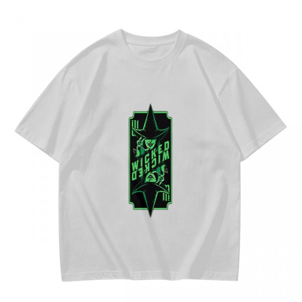Olive Green T-Shirt With Wicked Witch Graphic Print