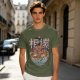 Olive T-shirt with Sumo Wrestler in Ramen Bowl Artwork