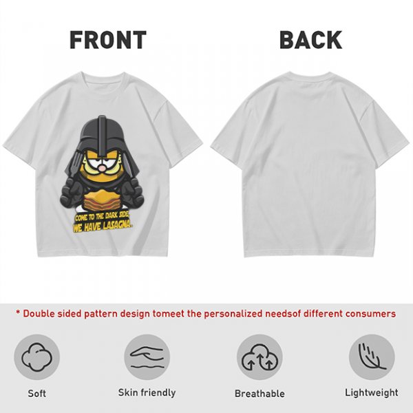 Garfield Darth Vader T-Shirt Come To The Dark Side We Have Lasagna