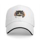 Black Baseball Cap With Cute Maneki-neko Cat Eating Ramen Design