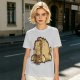 Olive Green T-Shirt With Cartoon Droopy Pug Graphic Print