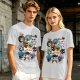 Olive T-Shirt With Pirate Squad Skull Character Print