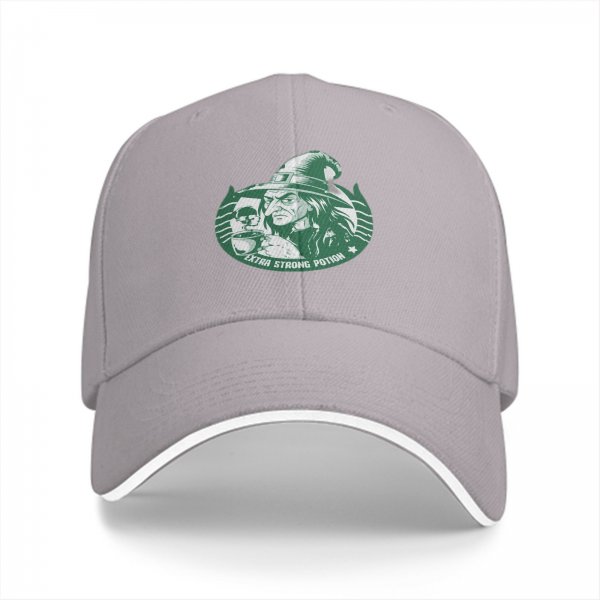Black baseball cap with witch extra strong potion graphic