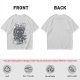 Olive green t-shirt with meditating cat and 'namastay away from me' print