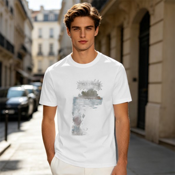 Olive Green Oversized T-Shirt With Abstract Graphic Print
