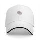 Black Baseball Cap With Pink Lip Print Design