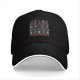 Black Baseball Cap With Ugly Christmas Style Fantasy Character Print