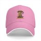 Black baseball cap with coffee and mouse themed graphic design