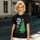 Olive Christmas Cat T-Shirt with Jingle All The Way Print