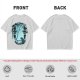 Olive T-Shirt With Silhouetted Forest Scene And Two Figures