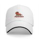 Black baseball cap with a relaxed cartoon pepper graphic and text