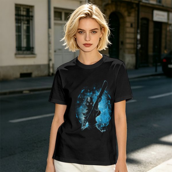 Olive T-Shirt With Galaxy Guitar Player Graphic Print