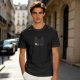 Olive Green T-Shirt With Black Cat Head Graphic Print
