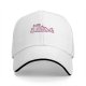 Black Baseball Cap with Pink Cute Character Graphic Print