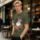 Olive T-Shirt With Sad Sushi Character Saying Thanks Chef Print