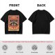 Olive T-Shirt With Raccoon El Diablo Tarot Card Print