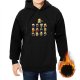 Black hoodie with fantasy beer character graphic print