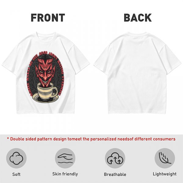 Coffee Makes Me Feel Good About Hating Everyone Devil T-Shirt