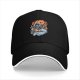 Black Baseball Cap With Skull Musician And Wave Graphic