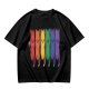 Olive T-Shirt With Rainbow Pride Cats Graphic