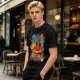 Olive Dungeons and Dragons Dice Bag Let's Roll Graphic T-Shirt
