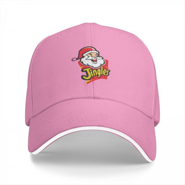 Black Baseball Cap with Santa Jingles Christmas Graphic