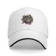 Black Baseball Cap With Psychedelic Skull Snake Graphic