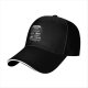 Black baseball cap with Mental Fest themed band-style print