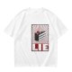 Olive Graphic T-Shirt With Cake Slice And 'LIE' Print