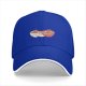 Black baseball cap with two decorative ramen bowl prints
