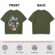 Olive T-Shirt With Cute Cats On A Rubik's Cube Graphic