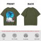 Anime girl cherry blossom scene graphic tee