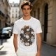 Olive T-Shirt With Cute S'mores Cat Graphic Design