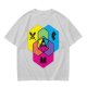 Olive T-Shirt With D20 And Fantasy RPG Themed Hexagon Art