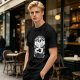 Olive T-shirt with Ghost and Occult Graphic Print
