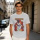 Olive t-shirt with cartoon dog and 'God has allowed me to live another day' print