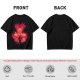 Olive Anime Graphic T-Shirt With Spiky Red Haired Character Art